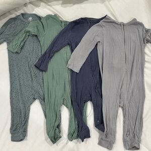 cloud island Toddler Zip Pajamas - Sage, Green, Navy, Gray